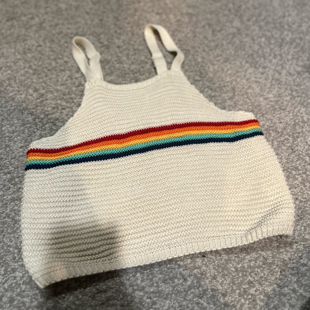 Rainbow Crochet Crop Top